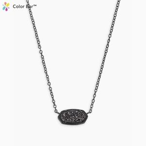 Kendra Scott elisa necklace drusy black